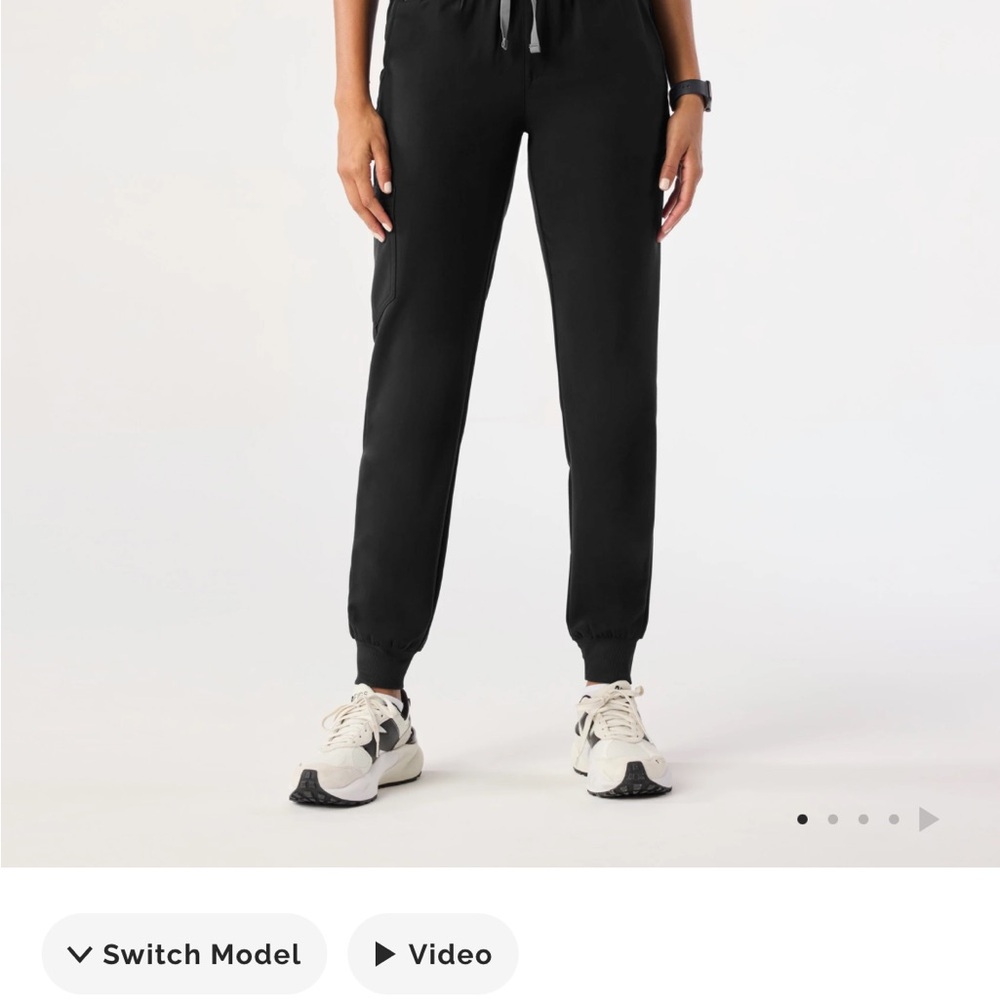 FIGS Zamora Scrub Jogger Pants XS Petite Black